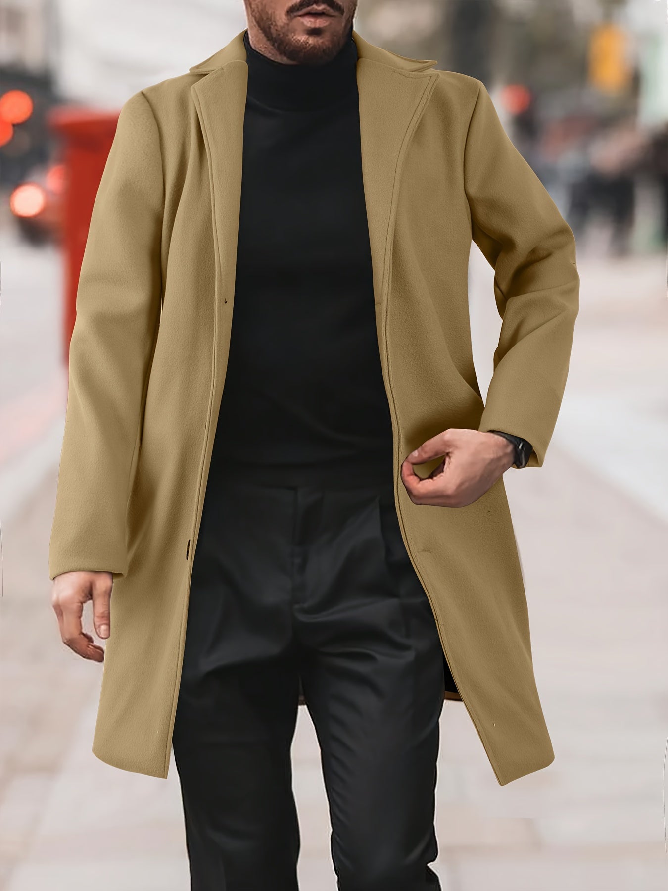 Yangi erkaklar uchun sun'iy mo'yna palto, kuz va qish uchun, oddiy va zamonaviy shamol o'tkazmaydigan.