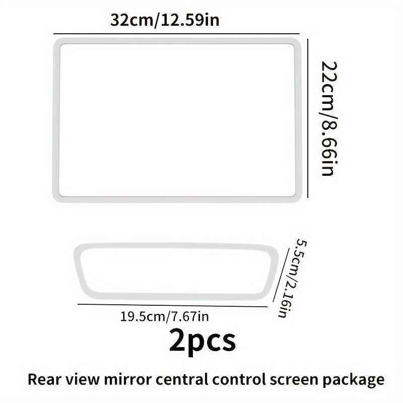 2pcs Car Rearview Mirror Protective Cover Set For Model 3 Y Pink White Gray Black