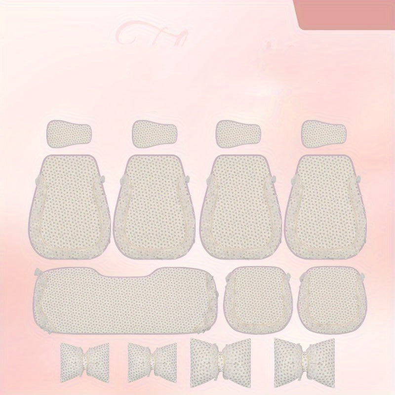 Women's Floral Car Seat Covers Breathable Polyester Universal Fit All-Season