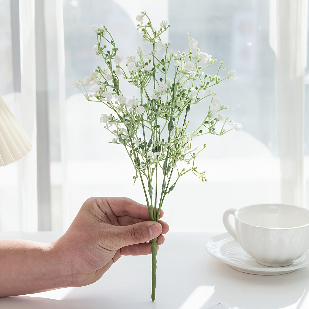 Artificial Faux Gypsophila Flowers for Wedding and Engagement Decor Tabletop Arrangement
