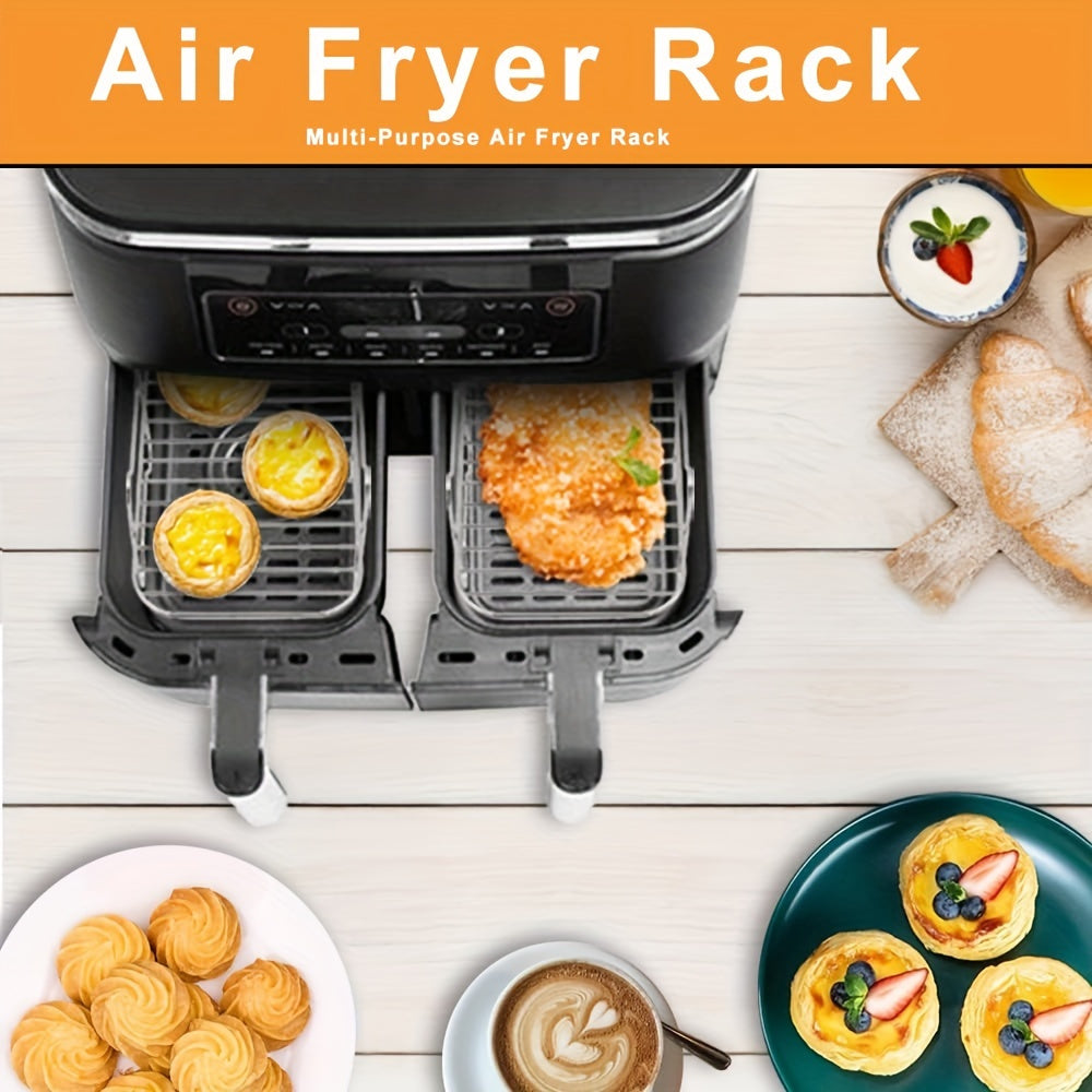 6 dona ikkilamchi savatli havo frayer uchun aksessuarlar to'plami Ninja DZ201 8-10QT zanglamaydigan po'latdan yasalgan qavatlar, shishlar