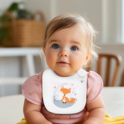 Set of 6 Adjustable Waterproof Baby Bibs for Boys Girls with Cartoon Designs