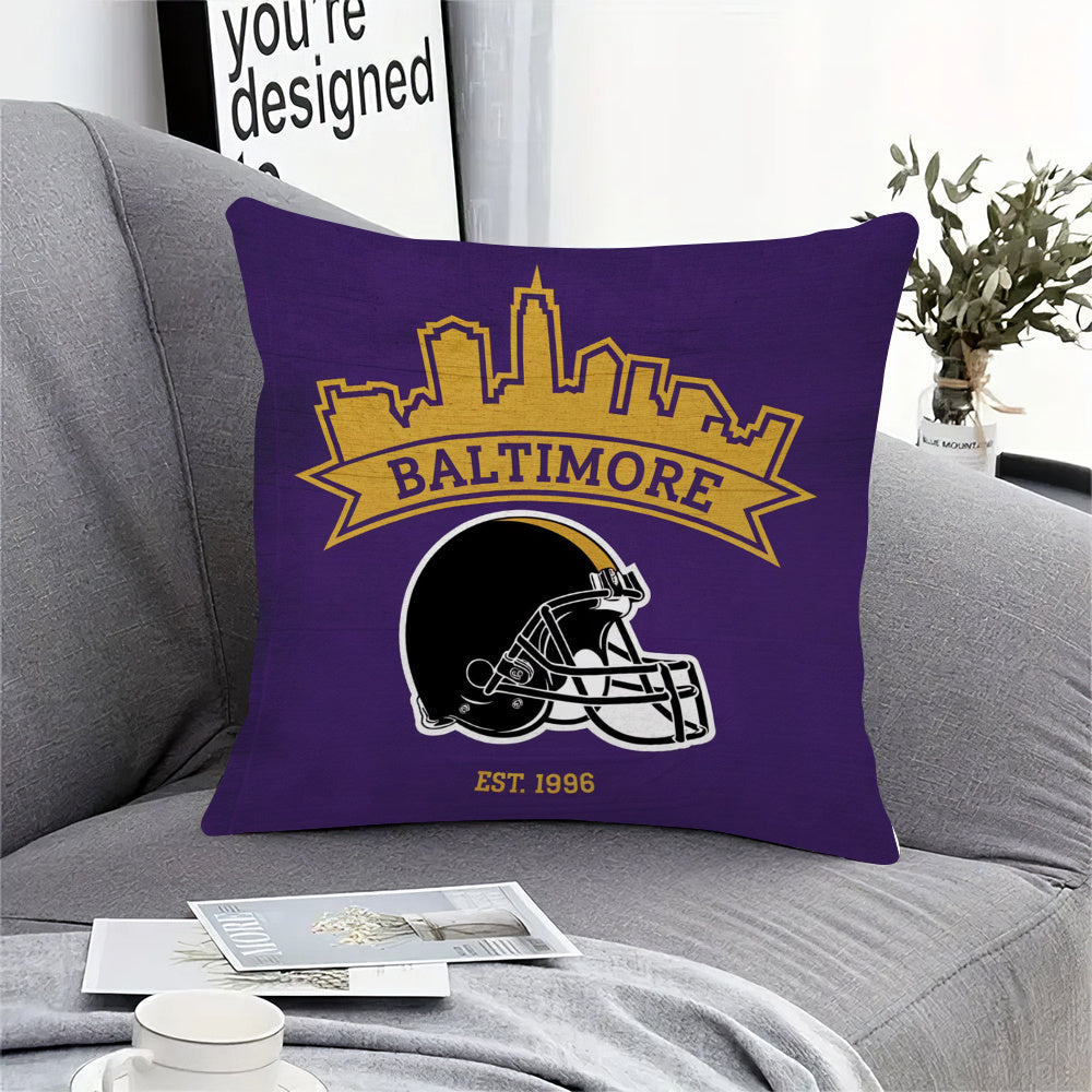 Football Themed Cushion Cover 45.72x45.72 cm Polyester Zipper Home Decor for Living Room