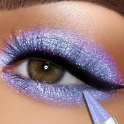 Lápiz de sombra de ojos con purpurina para mujer, a prueba de agua, rosa y púrpura, de un solo tono, con brillo
