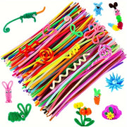 100 Pieces Multicolor Nylon Twist Stick Hair Accessories for DIY Hair Styling