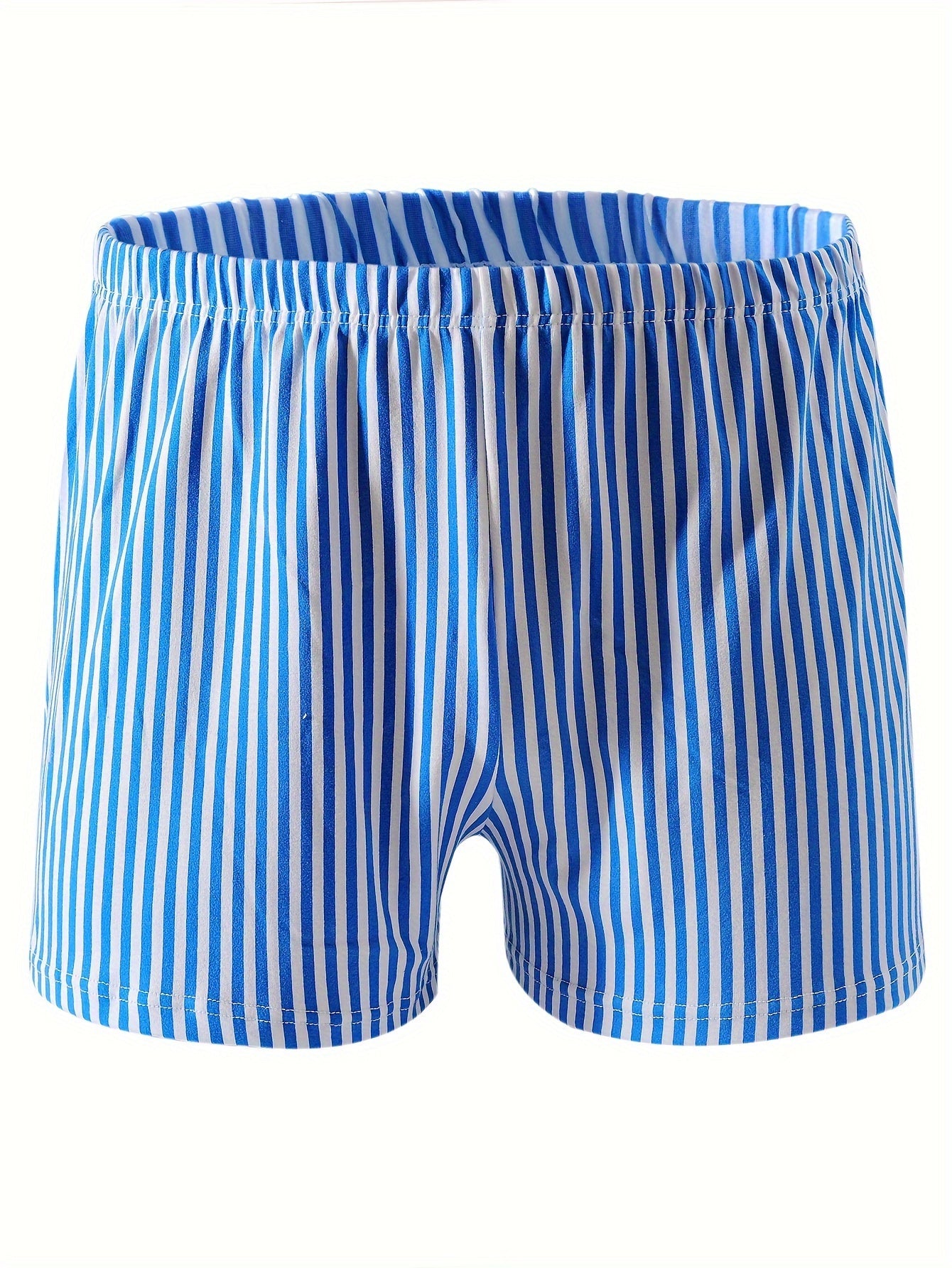 Men's Boxer Briefs 4-Pack Striped Breathable Polyester Spandex Casual Long Legs