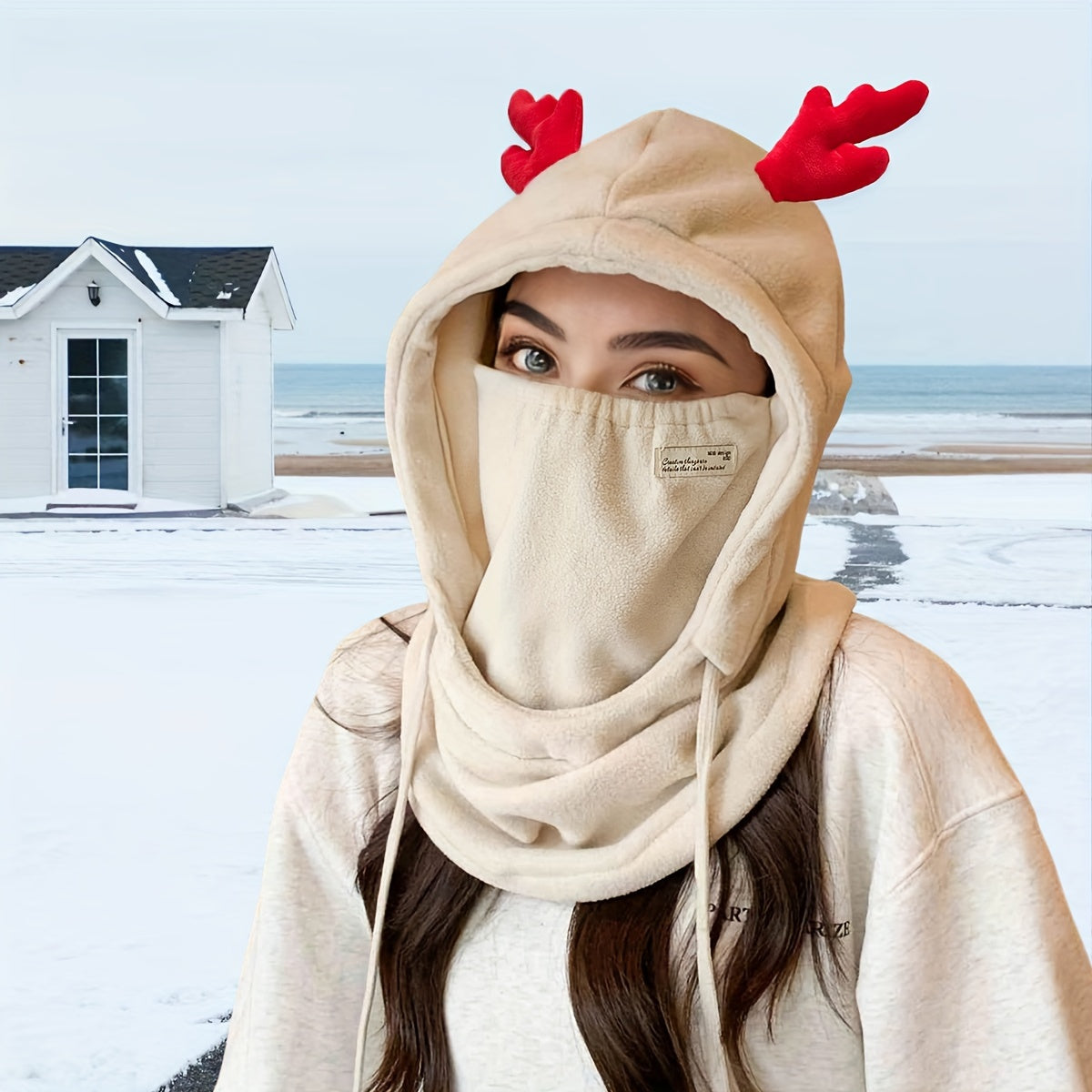 Unisex Mustaqil Rangli Qishki Qor Maskasi, Tortishli Bo'yin Gaiteri, Shamolga Qarshi va Sovuq Havoda Issiq, Velosiped Minish va Tashqi Faoliyatlar Uchun Mukammal