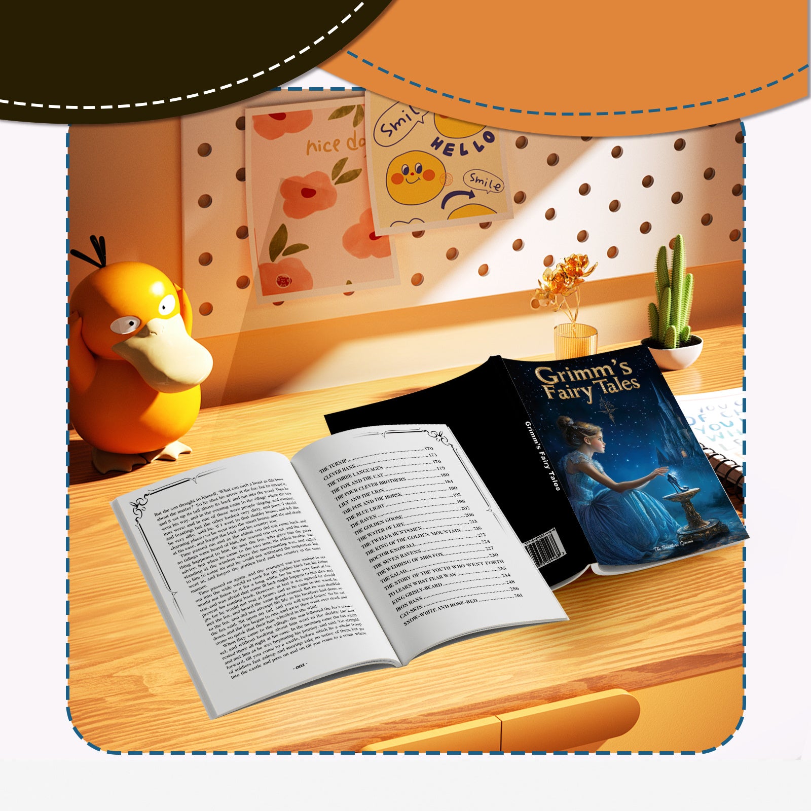 Children's Hardcover Fairy Tales Book Brothers Grimm Classic Stories of Magic and Morals English Edition