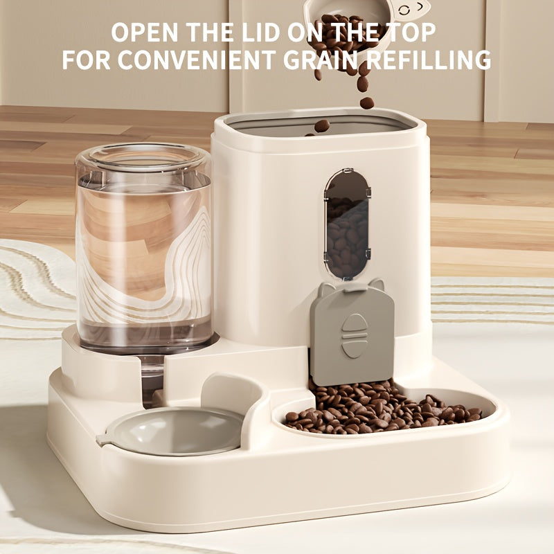 Chiroyli dizaynga ega avtomatik mushuk ovqat va suv idishlari