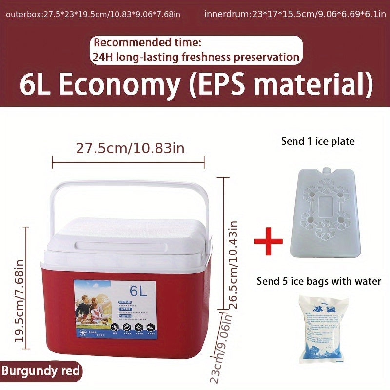 Portable Insulated Cooler Box for Outdoor Fishing Royal Blue Non-Electric Food Contact Safe