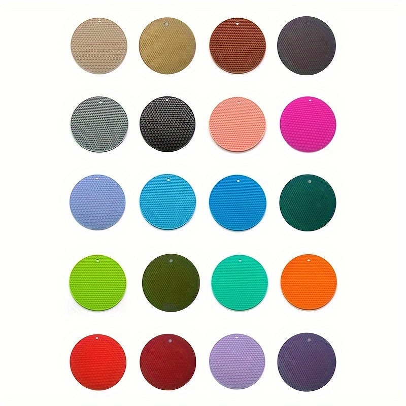 Round Heat Insulation Placemats Non-Slip Cup Coasters Pot Pads for Kitchen