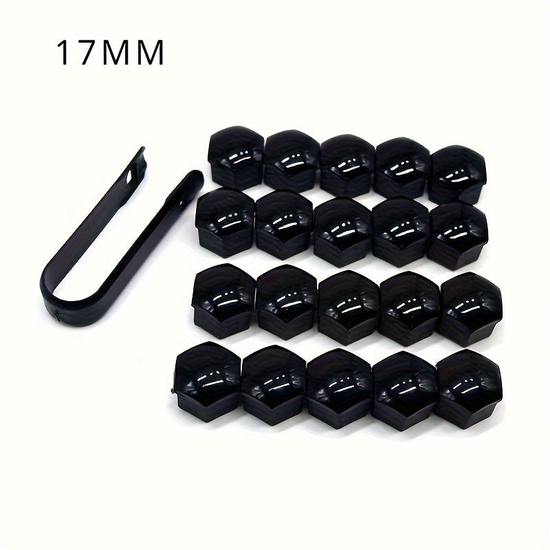 20 piezas de cubiertas de plástico para tuerca de rueda de coche, cubre llanta hexagonal de 17mm, antirrobo