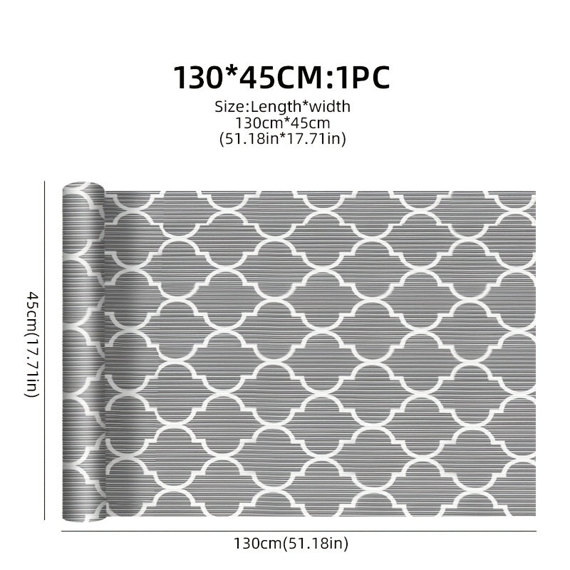 PEVA Shelf Liner Roll Non-Slip Stain-Resistant Reusable Cuttable Washable Drawer Mat for Kitchen Refrigerator Protection