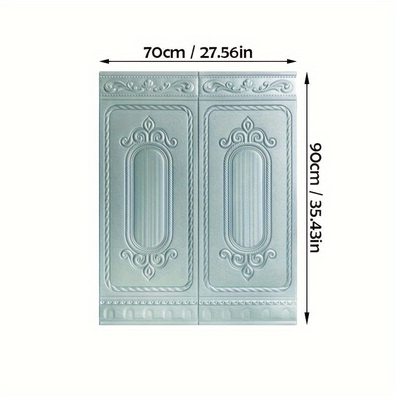 5 Pack 3D Self-Adhesive Waterproof Wallpaper Panels for Living Room Bedroom Hallway 70x90cm