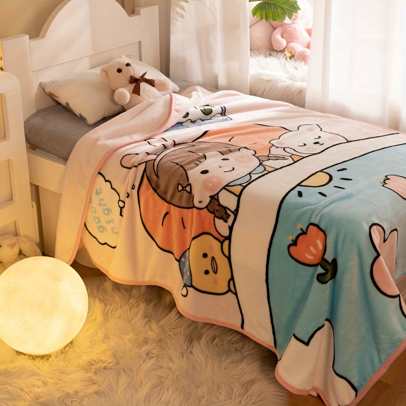 Kids Dinosaur Printed Flannel Blanket 100x140cm Plush Stroller Bedtime Gift