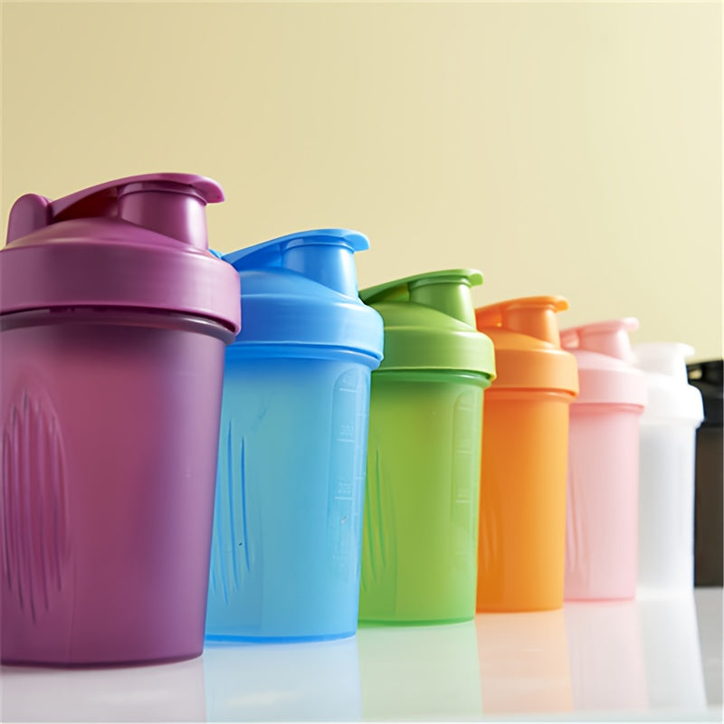 Multicolored Plastic Shaker Cup 13.5oz with Stirring Ball for Fitness and Workouts