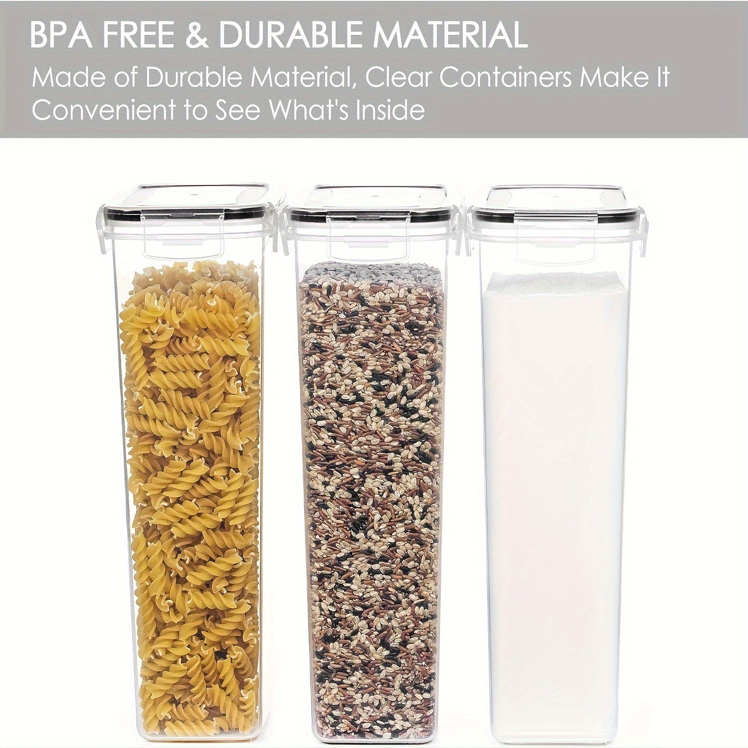 3/6 dona havo o'tkazmaydigan oziq-ovqat saqlash konteynerlari 81oz katta oshxona va RV oshxona tashkilotchisi