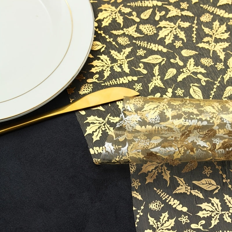 Golden Sequin Table Runner for Elegant Celebrations and Parties