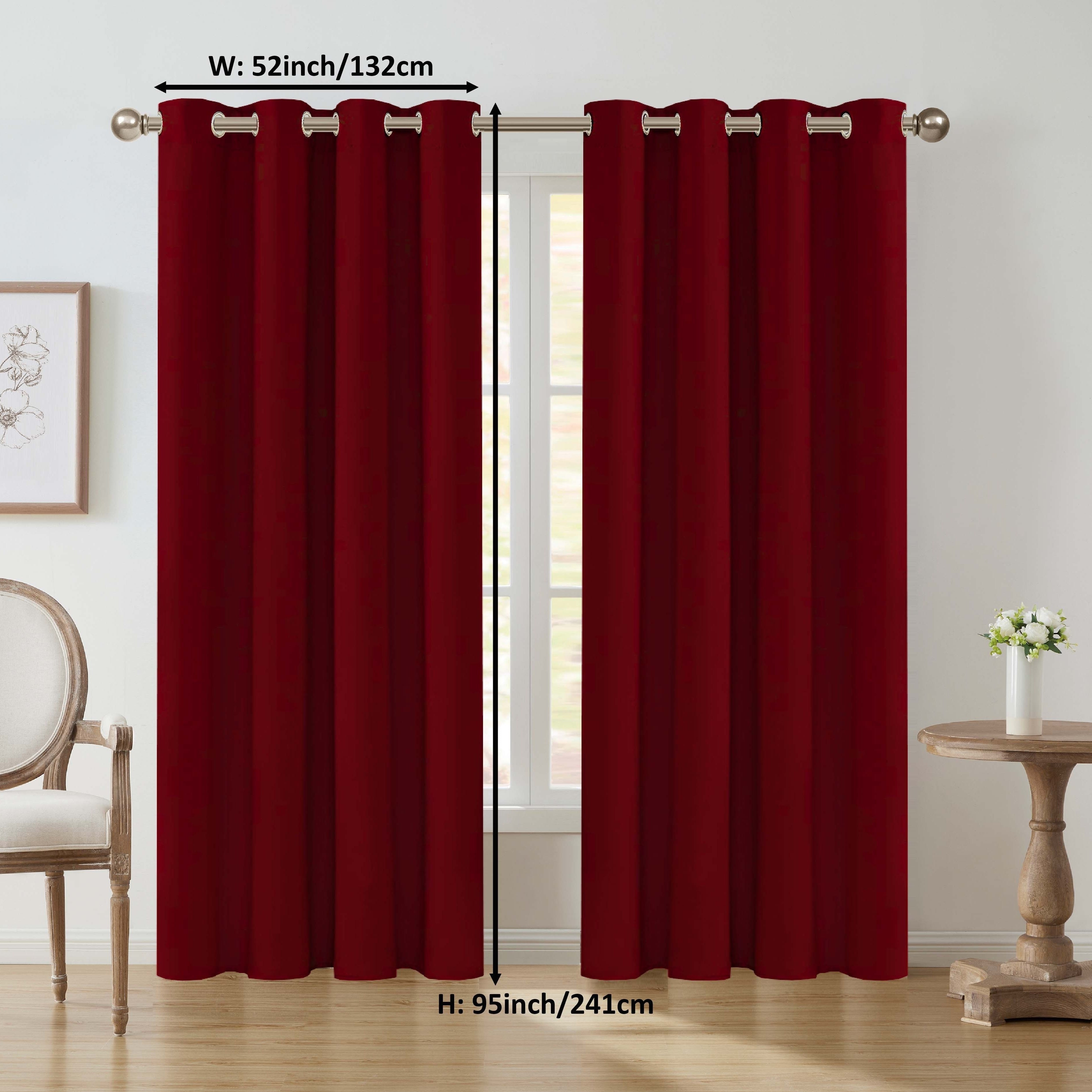 Blackout Curtain with Iron Rings Indoor Use 180g Dark Fabric