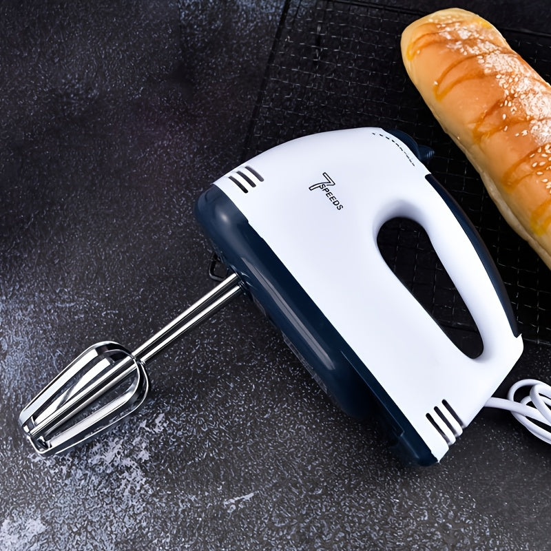 High-Power Stainless Steel Handheld Electric Egg Beater with Retractable Whisks for Baking and Mixing
