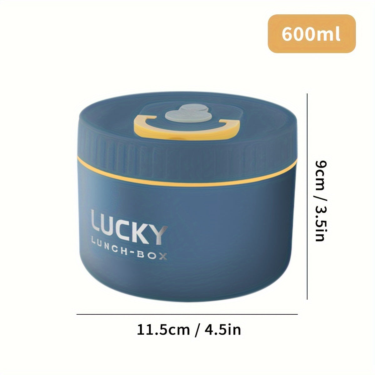 Stainless Steel Lunch Box Leak-Proof Round Bento Container for Meals and Salads