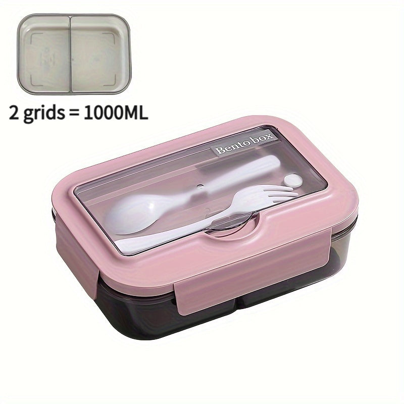 Mikroto'lqinli pechka uchun xavfsiz bento ovqat qutisi va idishlar - Ofis xodimlari, talabalar va maktabga qaytish uchun materiallar uchun suyuqlik o'tkazmaydigan kvadrat ovqat konteyneri