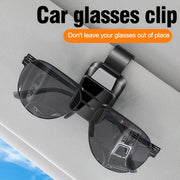 Car Sun Visor Glasses Clip Holder with Card and Ticket Storage Durable ABS Resin