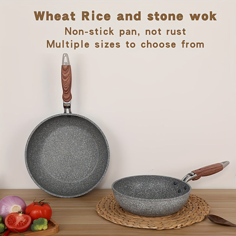 Yopishqoq bo'lmagan alyuminiy vok - Gaz va induksiya pechlari uchun mos, tozalash oson, uy oshxonalariga juda mos keladi