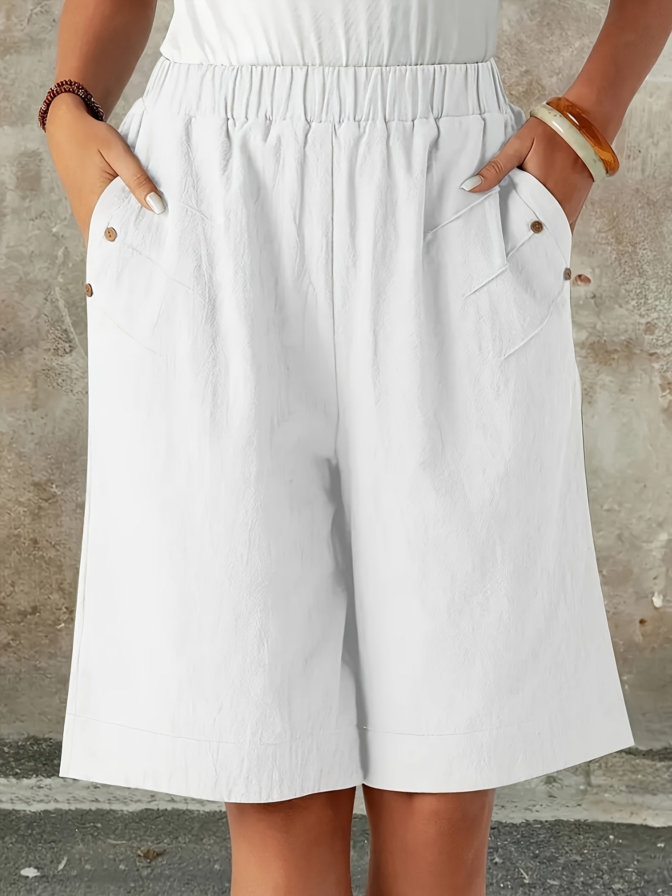 Pantalones cortos de color sólido para mujer, casuales, verano, ropa deportiva