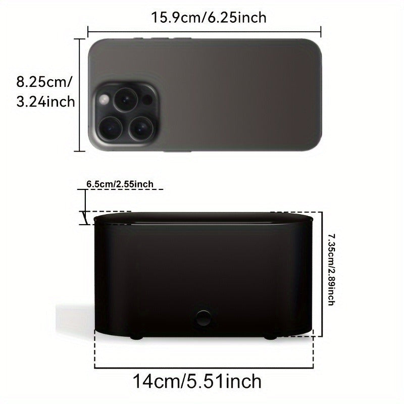 Universal qora USB namlagich va aroma diffuzor va muhit yoritgichi