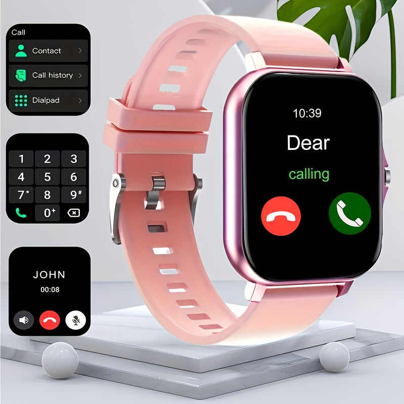 Smartwatch for Men and Women Zinc Alloy Wireless Calls Fitness Monitoring USB Rechargeable