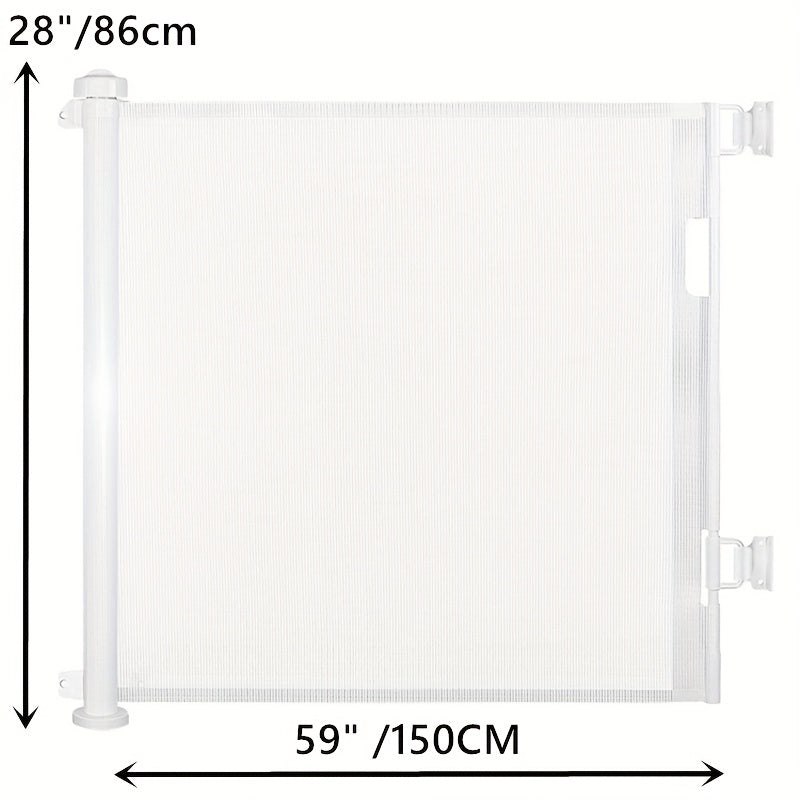 Retractable Mesh Baby Safety Gate for Doorways Stairs Indoor Outdoor 71cm Tall