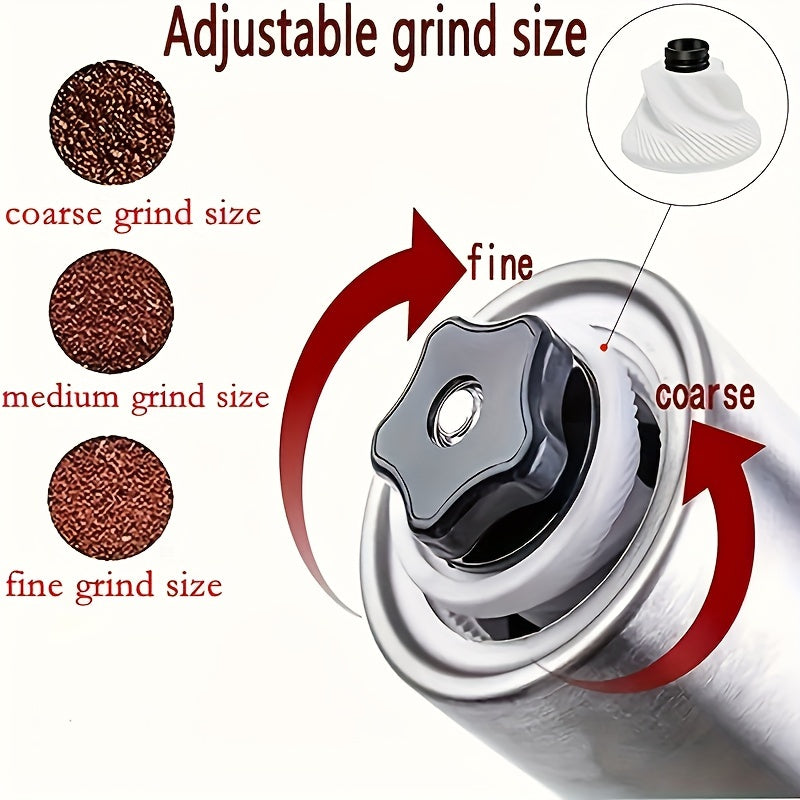 Портативная кофемолка из нержавеющей стали с керамическим жерновом для капельного кофе и эспрессо, идеальна для Aeropress.
