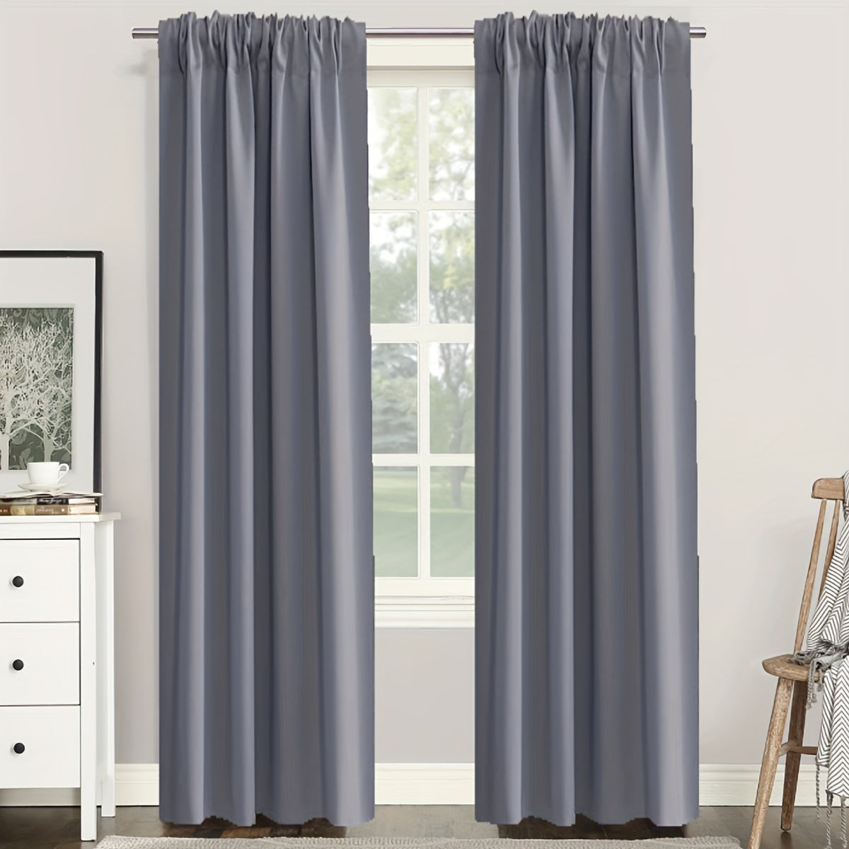 Insulated Blackout Curtains for Bedroom Room Darkening Noise Reduction 1PC