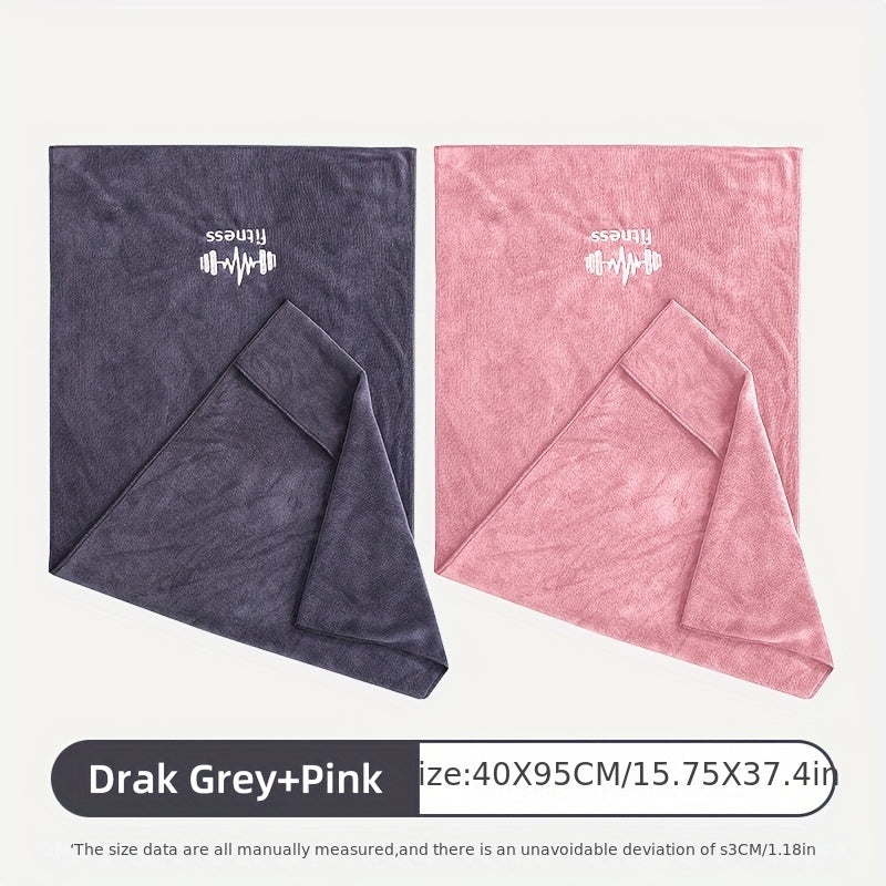 Absorbent Quick-Dry Sports Towel with Sleeve Cover for Fitness Running Outdoor Activities 40x96cm