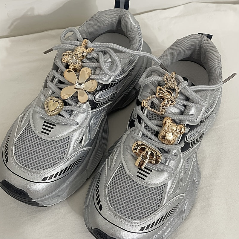 Unisex Fashionable Shoelace Pendants Set of 6 with Heart, Flower, Bear Styles