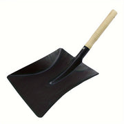 Wood Handle Fireplace Shovel Durable Metal Ash Scoop for Fireplace Cleaning