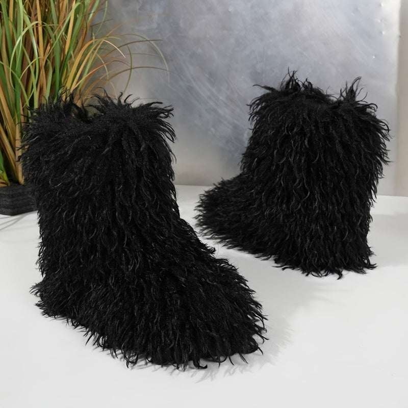 Women's Snow Boots Faux Fur Warm Non-slip Winter Footwear