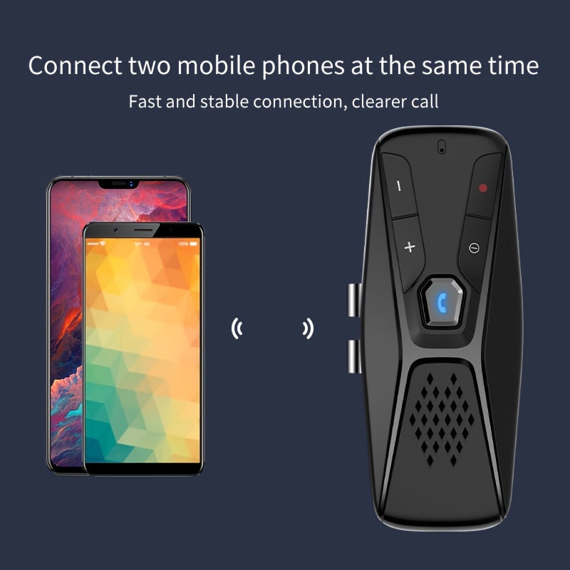 Wireless Car Kit Handsfree Speakerphone with Microphone Auto Connect