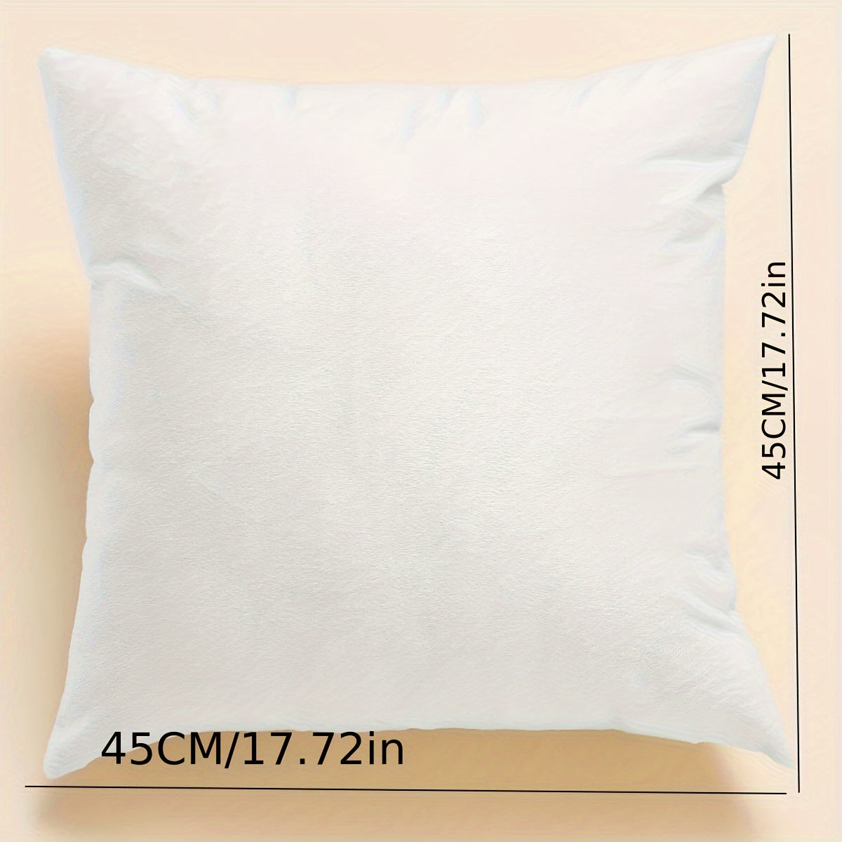 White Short Plush Throw Pillow Cover for Home Decor 18x18 Inches