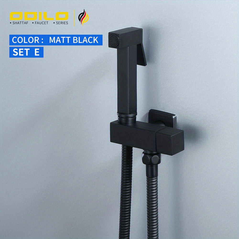 1-частный медный туалетный распылитель с интегрированной женской насадкой для смыва, в цвете розового золота.