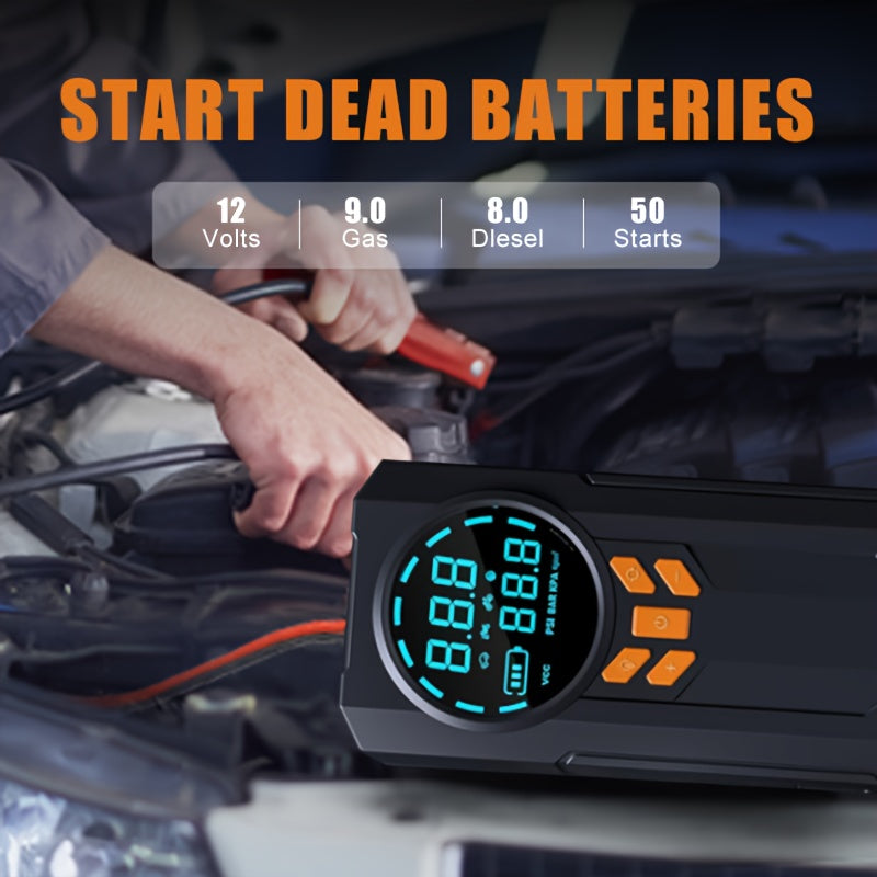 Wireless Portable Air Compressor Pump with LED Display and 150PSI for Car Bike Motorcycle Balls