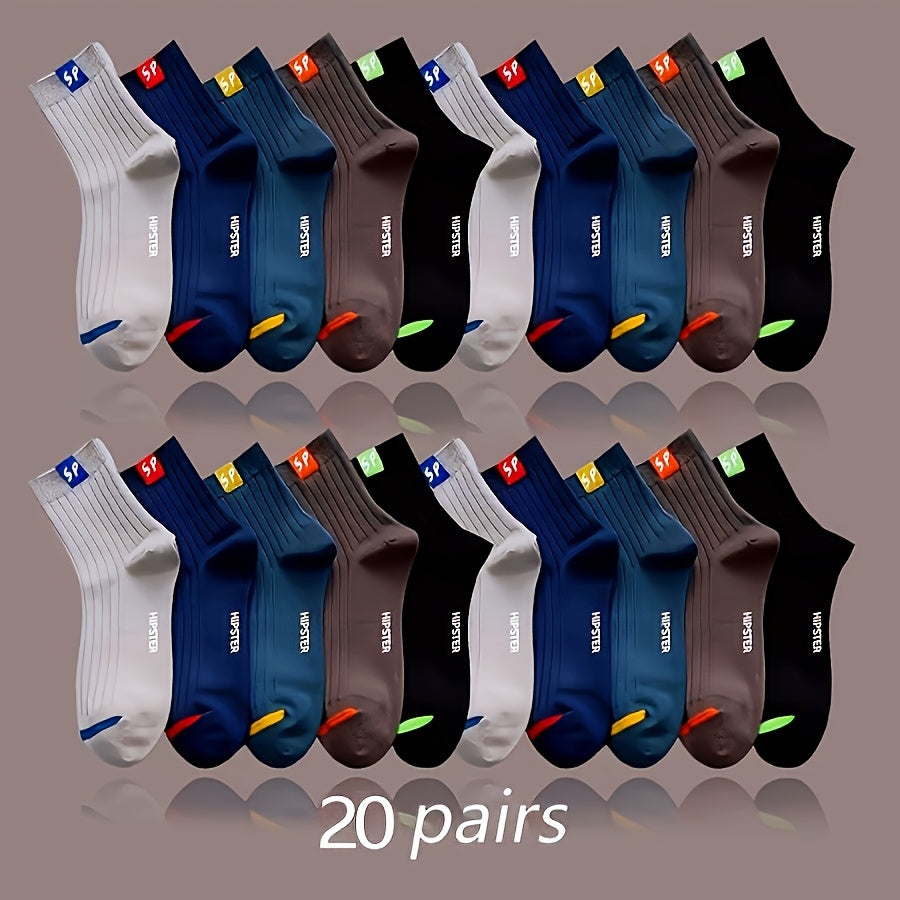 Men's and Women's Crew Mid-Calf Socks Breathable Moisture-Wicking Durable for Daily Outdoor Sports