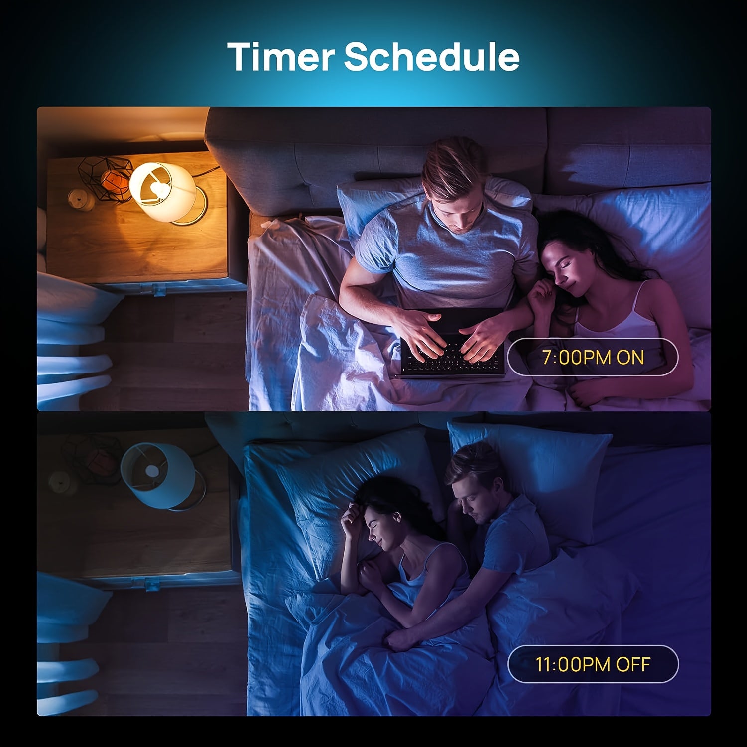 Умная RGBW LED лампочка для спальни с управлением через приложение, синхронизацией с музыкой, изменением цвета и функцией диммирования. Лампочка A19 E27, не поддерживающая Alexa/Google/WiFi.