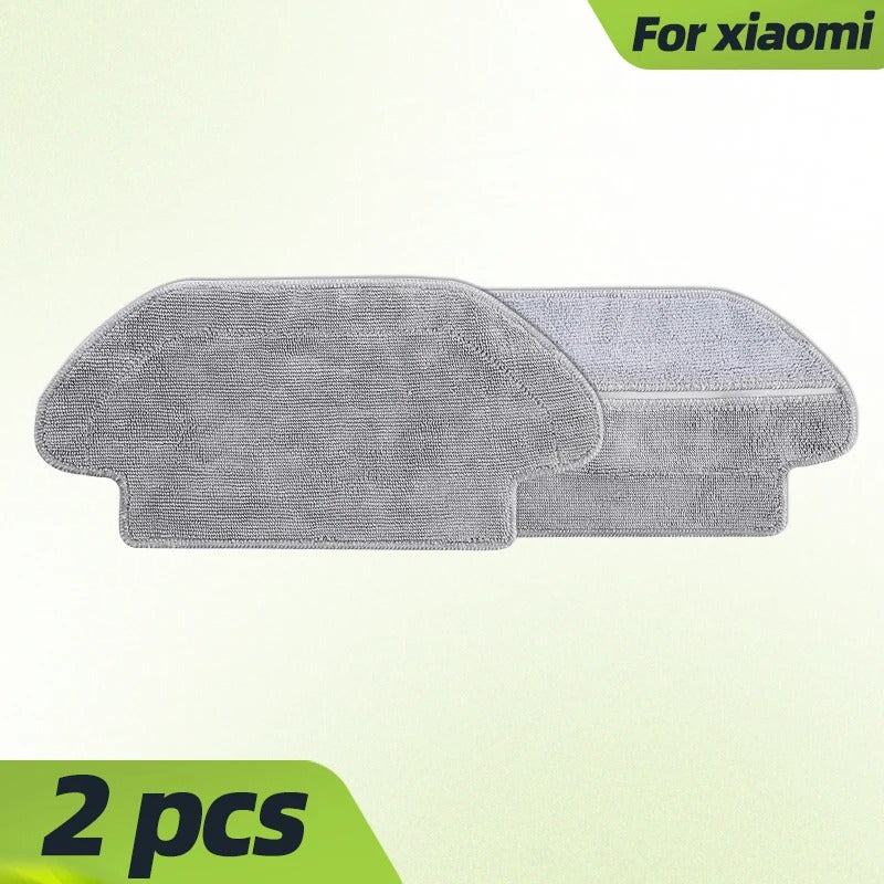 Set of 2 Microfiber Mopping Cloths for Robot Vacuum Cleaners, Reusable, Durable