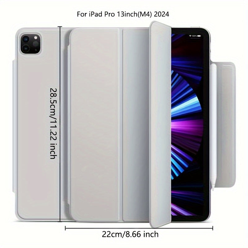 iPad Mini 6, Air 4/5, Pro 11 2022, Air 6 11inch 2024 uchun sun'iy charm aqlli qop. Qalam ushlagichi, kuchli magnit yopilishi va ultra ingichka dizayni bilan egiluvchan qattiq qopqoqni o'z ichiga oladi.