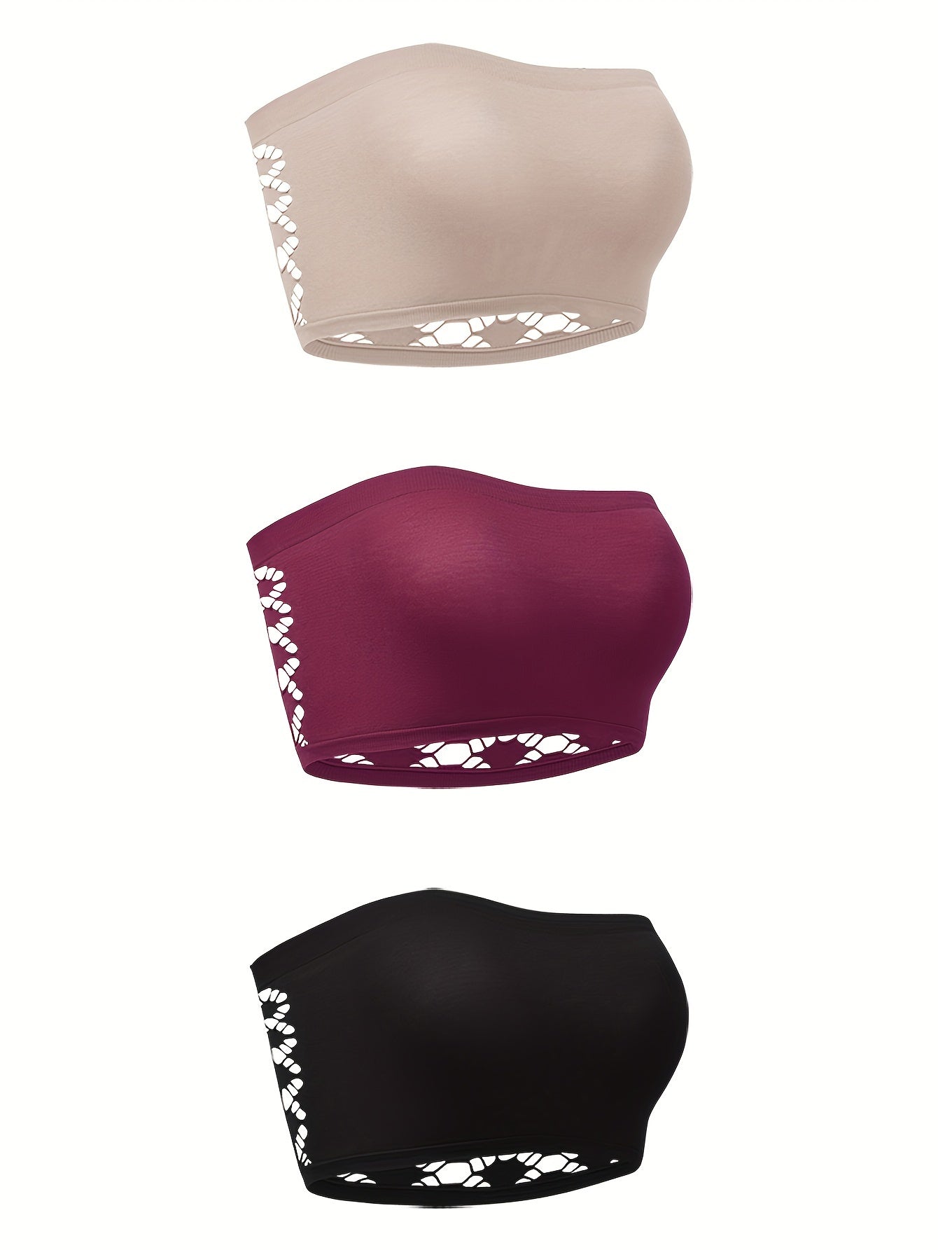 Women’s Hollowed-Out Lace Bra and Panty Set in Black