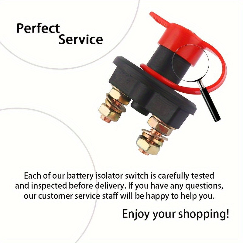 12V-24V Heavy-Duty Marine RV Truck Battery Disconnect Switch 200A Isolator