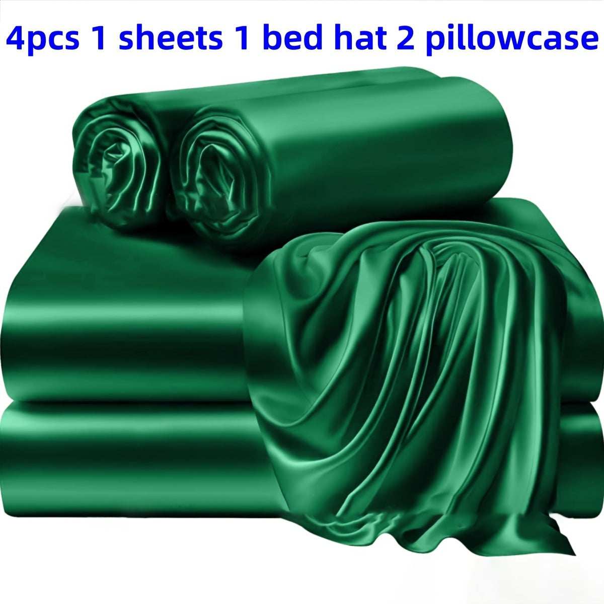 Solid Color Bed Sheets and Bed Skirts Set with Pillowcases - Soft and Silky Bedding