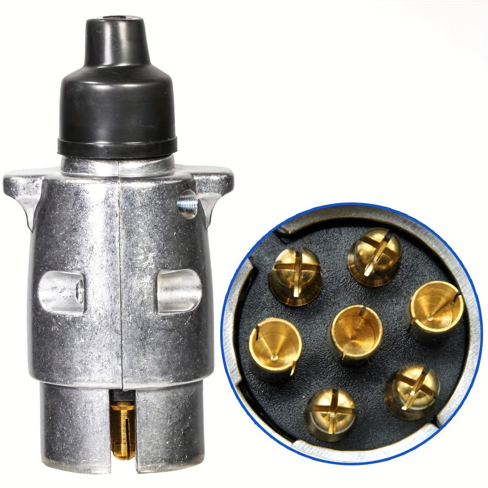 Juego de conectores metálicos universales para remolque de aluminio de 7 pines para remolques de RV